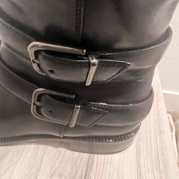 Via Spiga Black Leather Knee-High Buckle Boots – EU 38.5 / US 8.5 - Picture 2 of 7